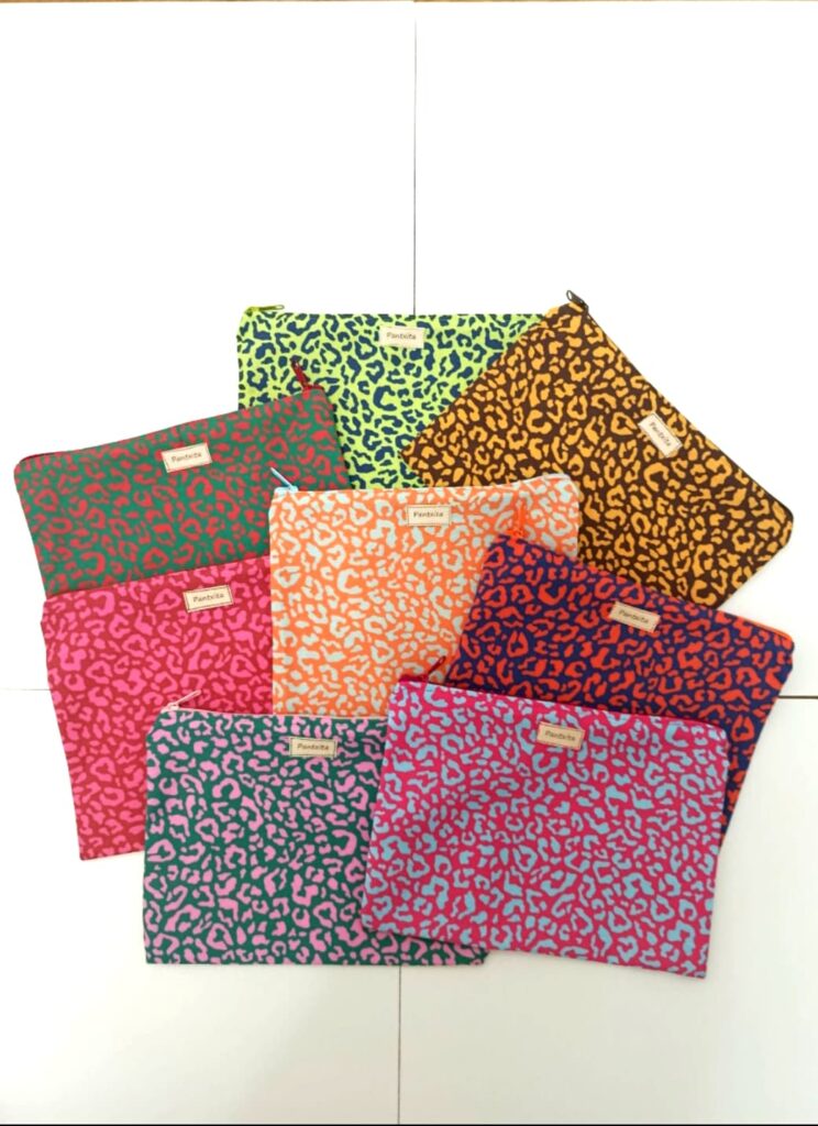 neceser de loneta animal print